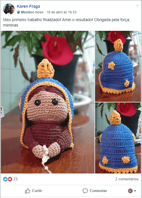 Amigurumi deNossa Senhora Aparecida